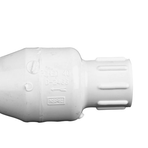 Main product image of 1/2" IPS PVC Spring Check Valve w/ 1/2# Spring (Solvent)