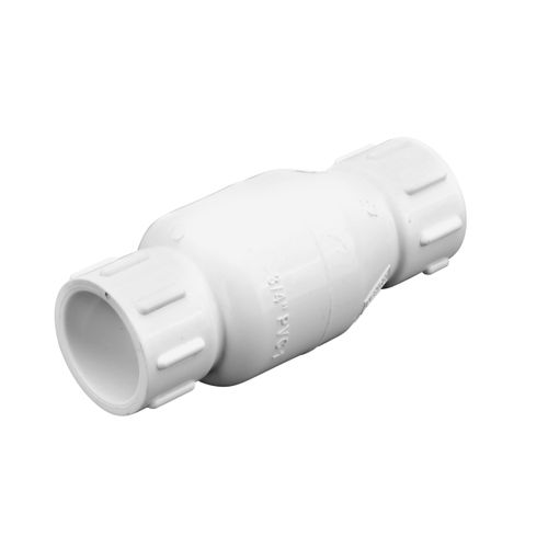 Main product image of 3/4" IPS PVC Spring Check Valve w/ 1/2# Spring (Solvent)