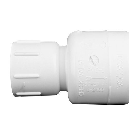 Main product image of 1" IPS PVC Spring Check Valve w/ 1/2# Spring (Solvent)