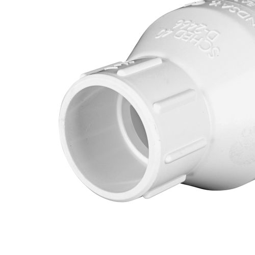 Main product image of 1-1/4" IPS PVC Spring Check Valve w/ 1/2# Spring (Solvent)