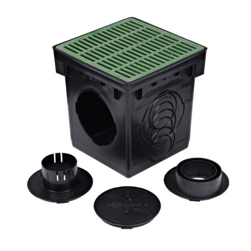 Main product image of 12" Catch Basin Kit with Green Plastic Grate