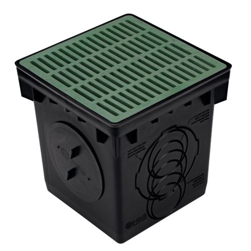 Main product image of 12" Catch Basin Kit with Green Plastic Grate