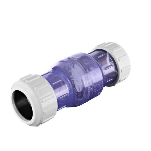 Main product image of 1-1/2" IPS PVC Clear Swing Check Valve (Compression)