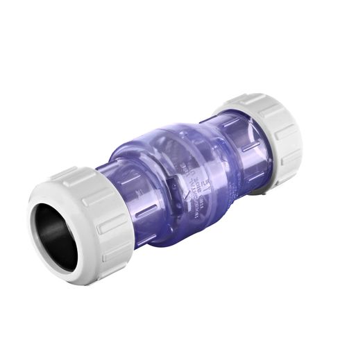 Main product image of 1-1/2" IPS PVC Clear Swing Check Valve (Compression)