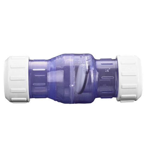 Main product image of 1-1/2" IPS PVC Clear Swing Check Valve (Compression)