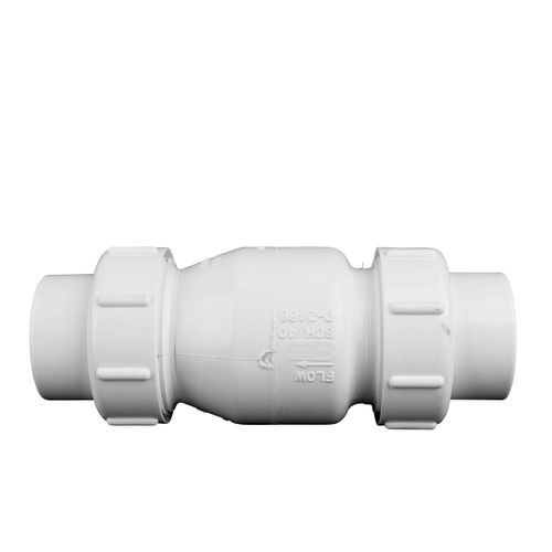 Main product image of 1-1/2" IPS PVC White True Union Swing Check Valve (Socket)