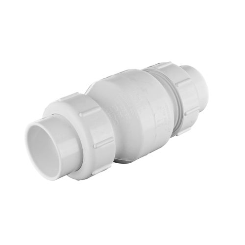 2" IPS PVC White True Union Swing Check Valve (Socket)