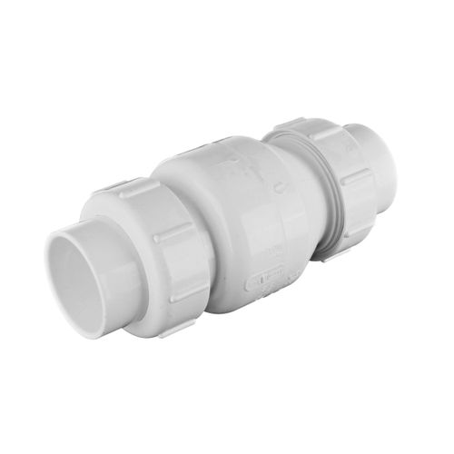 2" IPS PVC White True Union Swing Check Valve (Socket)