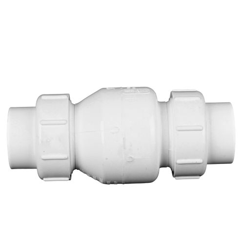 2" IPS PVC White True Union Swing Check Valve (Socket)