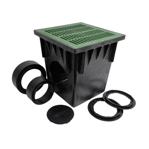 Main product image of 18" Catch Basin Kit w/ Green Plastic Grate