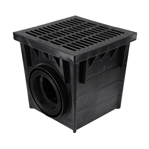 Main product image of 24" Catch Basin Kit w/ Black Plastic Grate