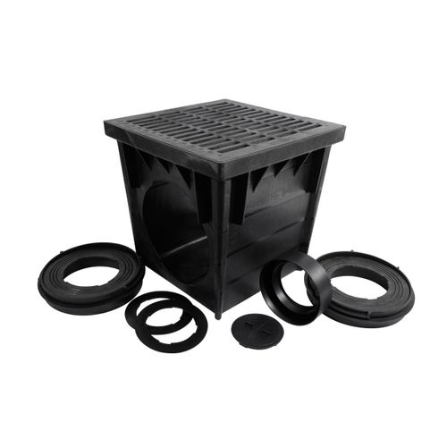 Main product image of 24" Catch Basin Kit w/ Black Plastic Grate
