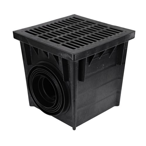 Main product image of 24" Catch Basin Kit w/ Black Plastic Grate