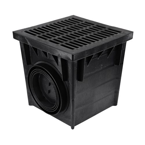 Main product image of 24" Catch Basin Kit w/ Black Plastic Grate