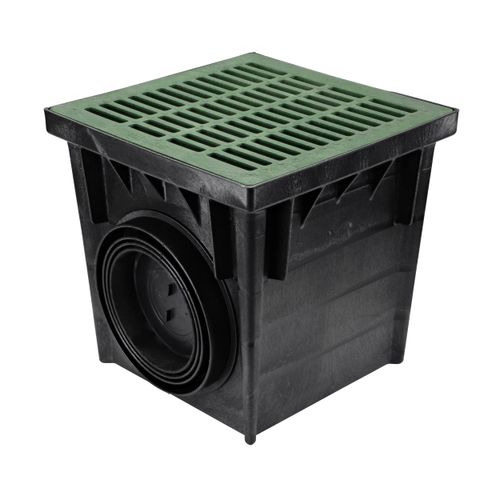 Main product image of 24" Catch Basin Kit w/ Green Plastic Grate