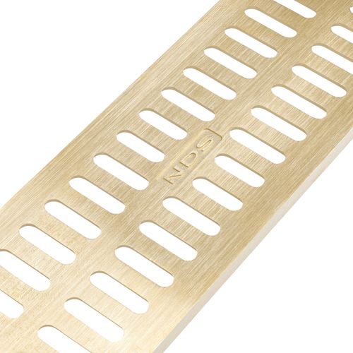 552B NDS 552B 1' Mini Channel Grate (Satin Brass)