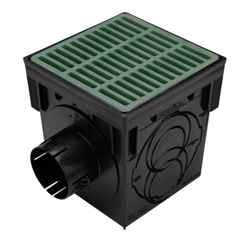 Main product image of 9" Catch Basin Kit w/ Green Plastic Grate
