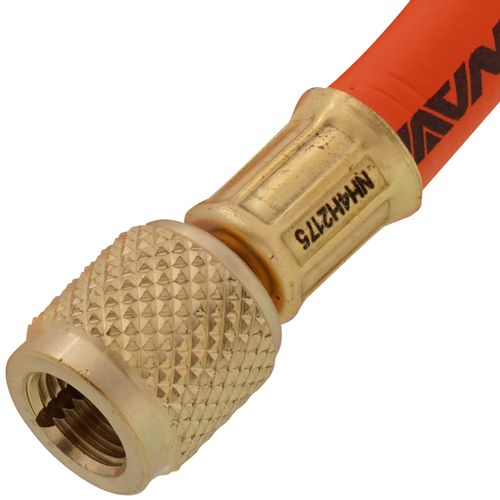 Main product image of 1/4" A2L Reverse Thread 45° Refrigerant Charging Hose - Orange (5')
