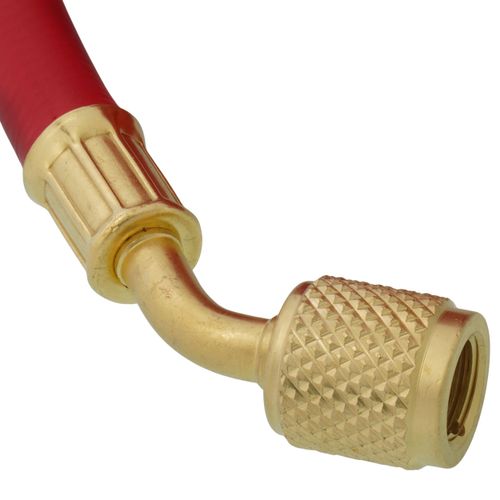 Main product image of 1/4" 45° Refrigerant Charging Hose - Red (5')