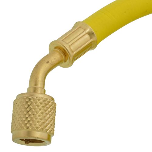 Main product image of 1/4" 45° Refrigerant Charging Hose - Yellow (5')