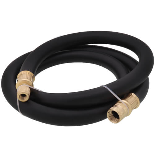 1/2" to 1/4" Fitting High Flow Refrigerant Evacuation Hose, 1/2" Diameter (6' Length)