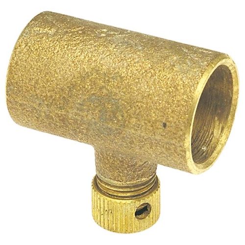 Main product image of 1/2 Brass Coupling w/ Drain (Lead Free)