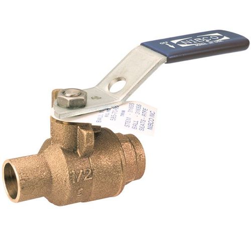 Main product image of 1-1/2" Two-Piece Bronze Ball Valve, Stainless Steel Trim, S-585-70-66 (Sweat)