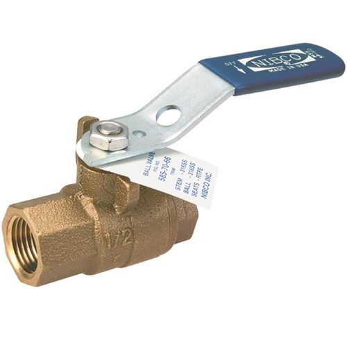 Main product image of 1/2" Threaded Two-Piece Bronze Full Port Ball Valve, Stainless Steel Trim, T-585-70-66