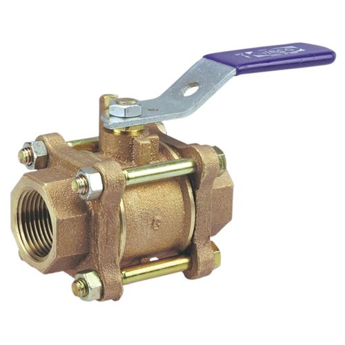 Main product image of 2-1/2" Threaded Three-Piece Bronze Full Port Ball Valve, T-595-Y
