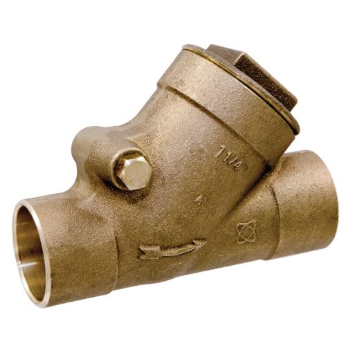Main product image of 1-1/2" Sweat Bronze Wye Swing Check Valve, Class 125, PTFE Seat Disc (Lead Free)