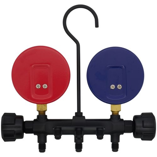 Main product image of 3-1/8" OD Pro Series Manifold Gauge, Brass Body, for R454B/32/410A/22 Refrigerants