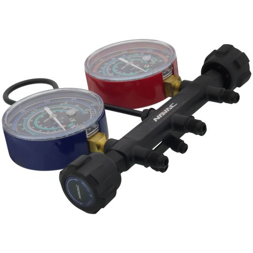 Main product image of 3-1/8" OD Pro Series Manifold Gauge, Brass Body, for R32/454B/22 Refrigerants