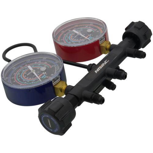 Main product image of 3-1/8" OD Pro Series Manifold Gauge, Brass Body, for R22/410A/404A Refrigerants