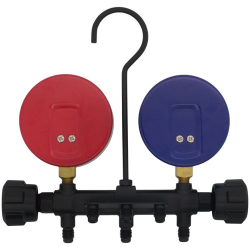 Main product image of 3-1/8" OD Pro Series Manifold Gauge, Brass Body, for R134a/404A/410A Refrigerants