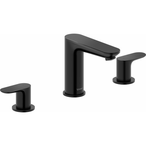 Main product image of Duravit No.1 5-1/8" Two Handle Widespread Bathroom Sink Faucet w/ Drain (Matte Black), NO1060005U46