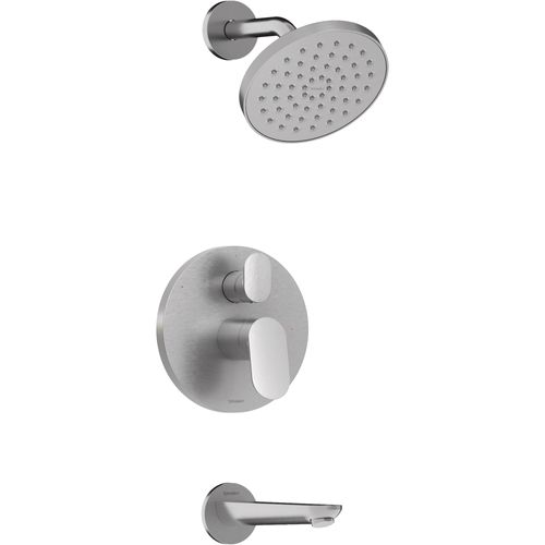 Main product image of Duravit No.1 Two Handle Single Function Tub and Shower Faucet Kit w/ Pressure Balance Valve (Brushed Nickel)