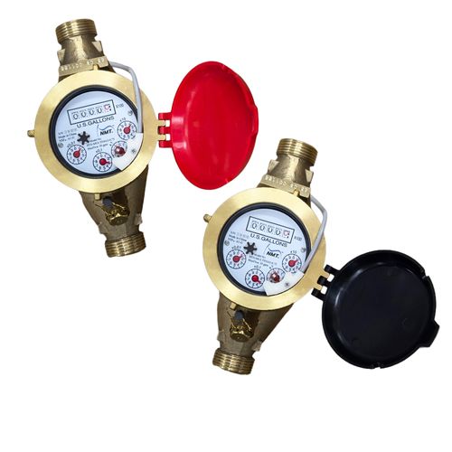 Main product image of 1" NPT, ECO Brass Cold Water Meter W/ Pulse Output 1:10
