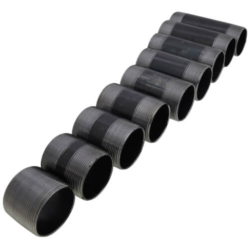 Main product image of 2" Black Nipple Set (Close to 6" Length)