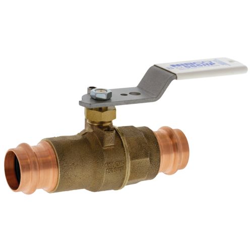 3/4" Full Port Press Bronze Ball Valve, Stainless Trim (Lead Free)