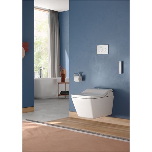 Main product image of CWT4494549CMFGA#MS Washlet + Sp Wall Hung Square Shape Toilet w/ Sw Bidet Seat & Duofit In Wall 1.28 & 0.9 GPF Dual Flush Tank System (Matte Silver)