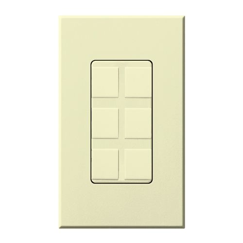 Main product image of Nova T, 6-Port Frame, Field Customizable, Fits Architectural-Style Wall Plates,w/ Wall Plate, Almond
