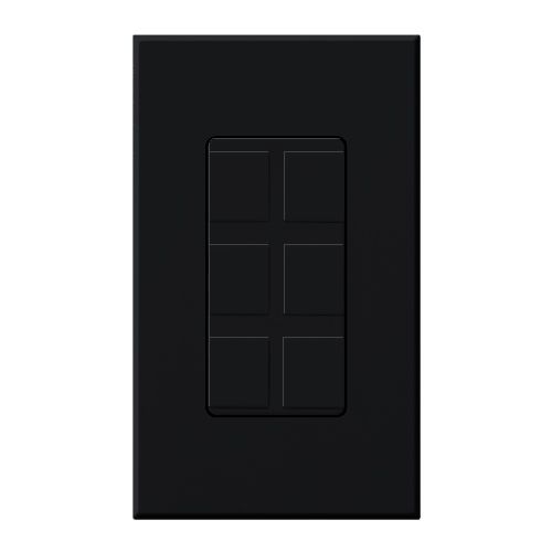 Main product image of Nova T, 6-Port Frame, Field Customizable, Fits Architectural-Style Wall Plates,w/ Wall Plate, Black