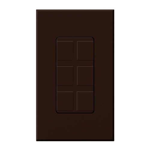 Main product image of Nova T, 6-Port Frame, Field Customizable, Fits Architectural-Style Wall Plates,w/ Wall Plate, Brown