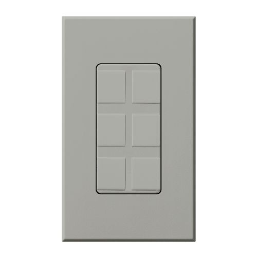 Main product image of Nova T, 6-Port Frame, Field Customizable, Fits Architectural-Style Wall Plates,w/ Wall Plate, Gray
