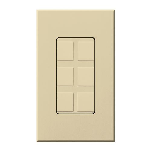 Main product image of Nova T, 6-Port Frame, Field Customizable, Fits Architectural-Style Wall Plates,w/ Wall Plate, Ivory
