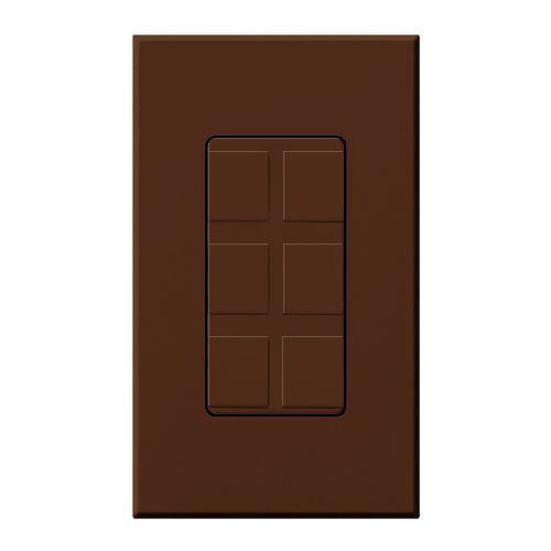 Main product image of Nova T, 6-Port Frame, Field Customizable, Fits Architectural-Style Wall Plates,w/ Wall Plate, Sienna