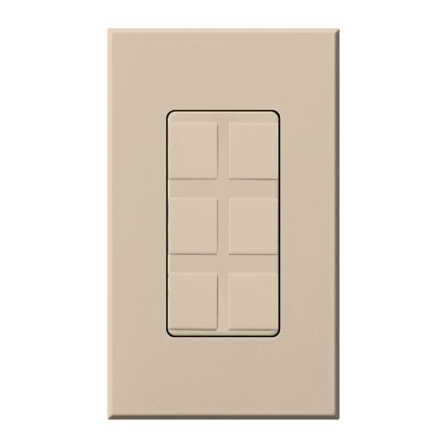 Main product image of Nova T, 6-Port Frame, Field Customizable, Fits Architectural-Style Wall Plates,w/ Wall Plate, Taupe