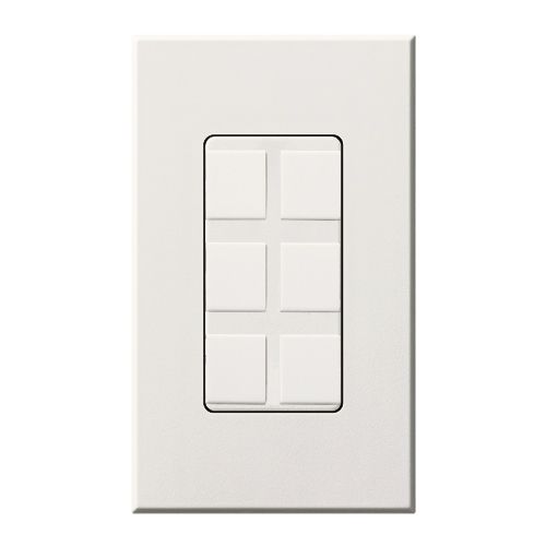 Main product image of Nova T, 6-Port Frame, Field Customizable, Fits Architectural-Style Wall Plates,w/ Wall Plate, White