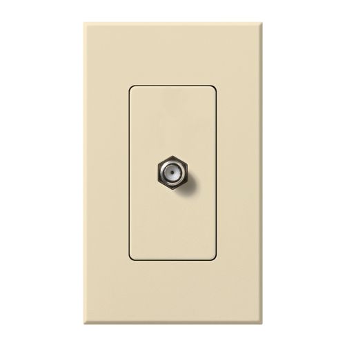 Main product image of Nova T Coaxial Cable Jack, F-Style, 75 Ohm Cable, Fits Architectural-Style Wall Plates, 1 Gangw/ Wall Plate, Beige