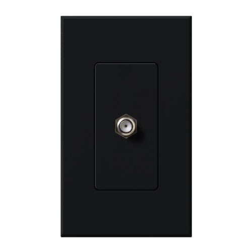 Main product image of Nova T Coaxial Cable Jack, F-Style, 75 Ohm Cable, Fits Architectural-Style Wall Plates, 1 Gangw/ Wall Plate, Black